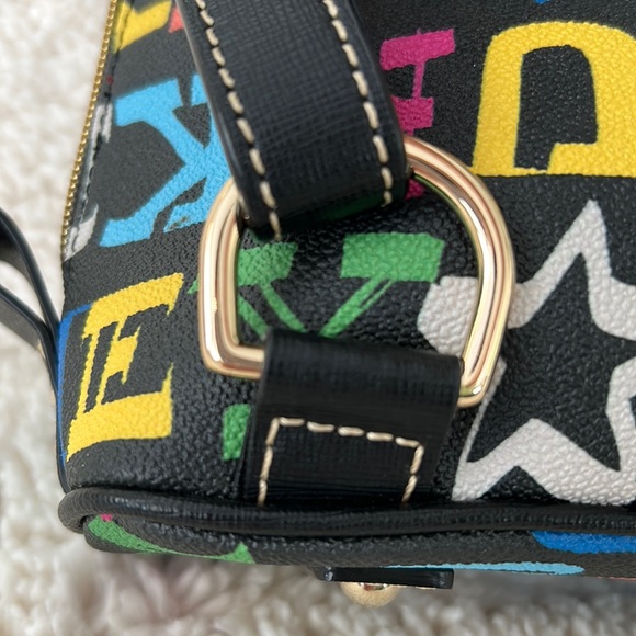 Dooney & Bourke Doodle Pod Backpack Black Multicolor - Picture 10 of 14